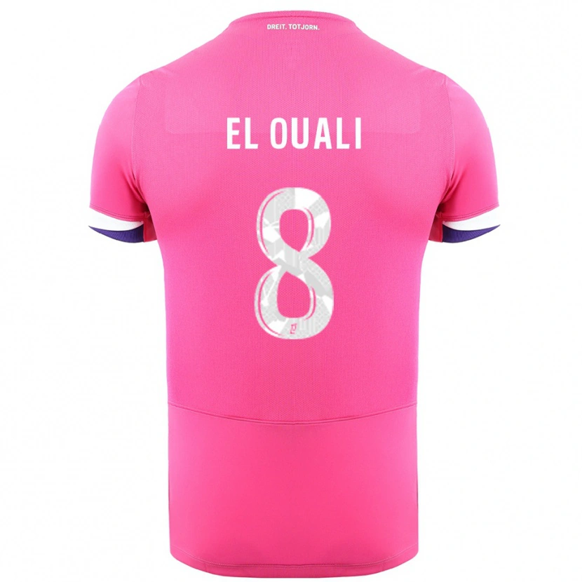 DanxenレディースAdam El Ouali#8ピンク白アウェイシャツ2025/26ジャージーユニフォーム