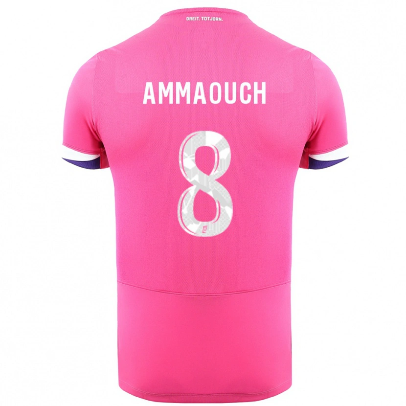 DanxenレディースAymen Amaaouch#8ピンク白アウェイシャツ2025/26ジャージーユニフォーム