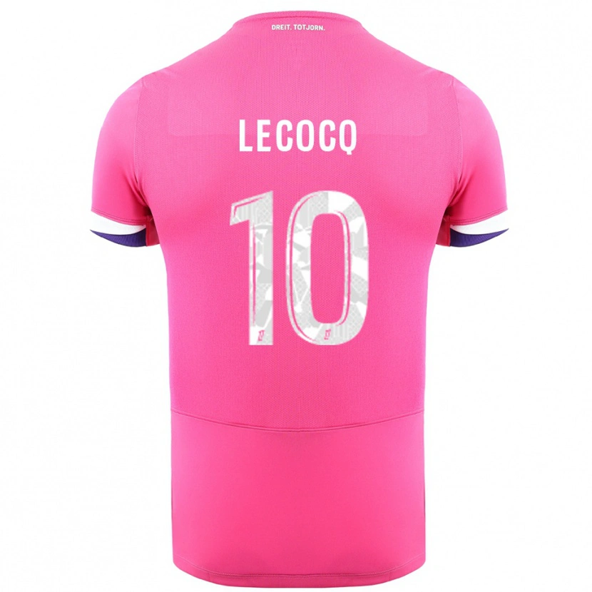 DanxenレディースAnaëlle Lecocq#10ピンク白アウェイシャツ2025/26ジャージーユニフォーム