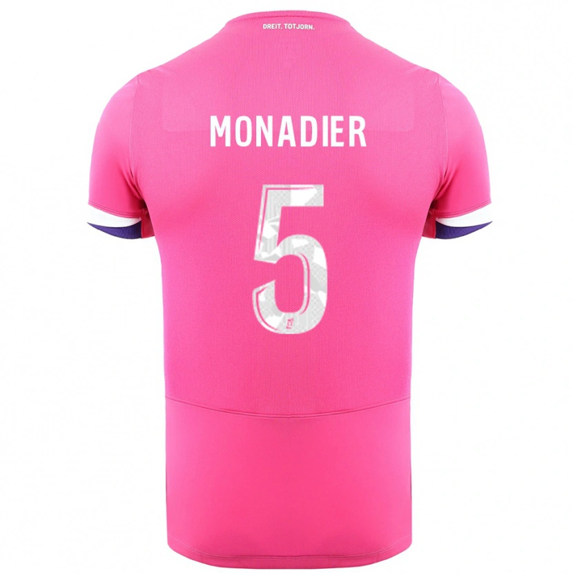DanxenレディースPauline Monadier#5ピンク白アウェイシャツ2025/26ジャージーユニフォーム