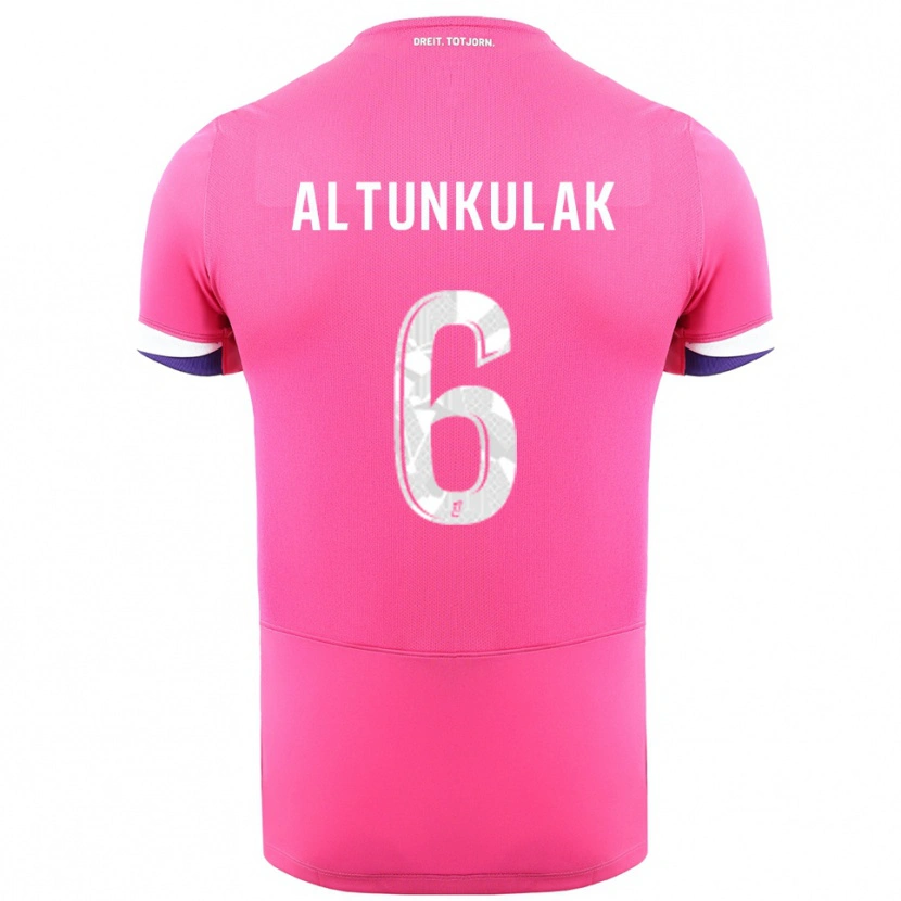 DanxenレディースSelen Altunkulak#6ピンク白アウェイシャツ2025/26ジャージーユニフォーム