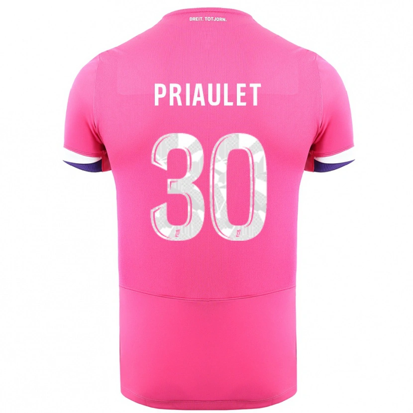 DanxenレディースAnaïs Priaulet#30ピンク白アウェイシャツ2025/26ジャージーユニフォーム