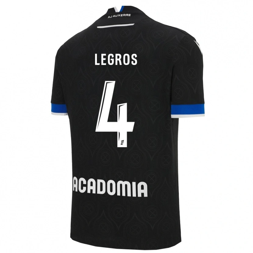 DanxenレディースElikya Legros#4黒白アウェイシャツ2025/26ジャージーユニフォーム