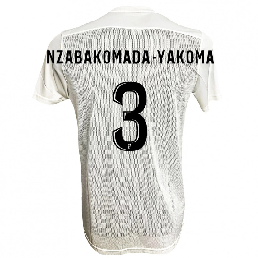 DanxenレディースRaphaël Nzabakomada-Yakoma#3黒白アウェイシャツ2025/26ジャージーユニフォーム