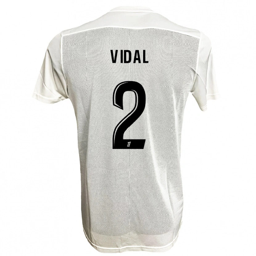 DanxenレディースAbdaiyaan Vidal#2黒白アウェイシャツ2025/26ジャージーユニフォーム