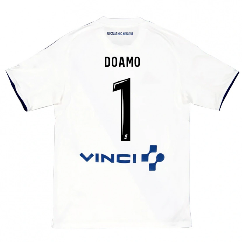 DanxenレディースIsaac Doamo#1白青アウェイシャツ2025/26ジャージーユニフォーム