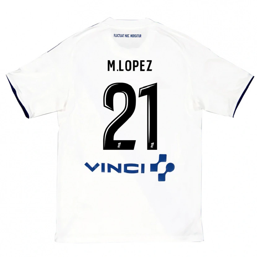 Danxenレディースマキシム・ロペス#21白青アウェイシャツ2025/26ジャージーユニフォーム