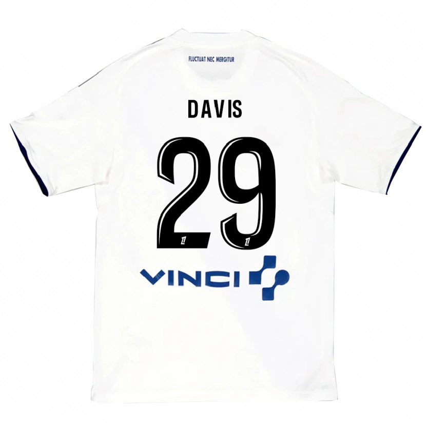 Danxenレディースデジャ・ニコール・デイヴィス#29白青アウェイシャツ2025/26ジャージーユニフォーム