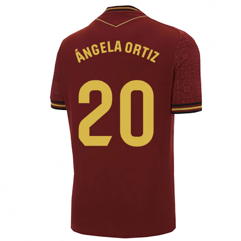 DanxenレディースÁngela Gema Ortiz Muriel#20バーガンディ金アウェイシャツ2025/26ジャージーユニフォーム