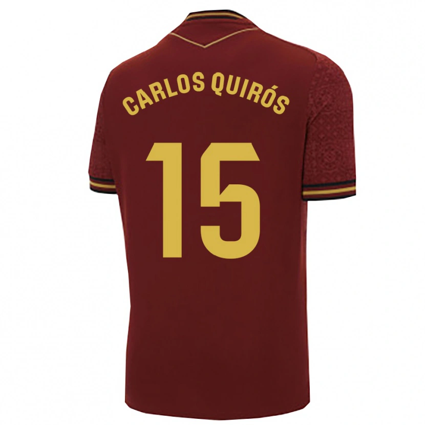 DanxenレディースJuan Carlos Quirós#15バーガンディ金アウェイシャツ2025/26ジャージーユニフォーム
