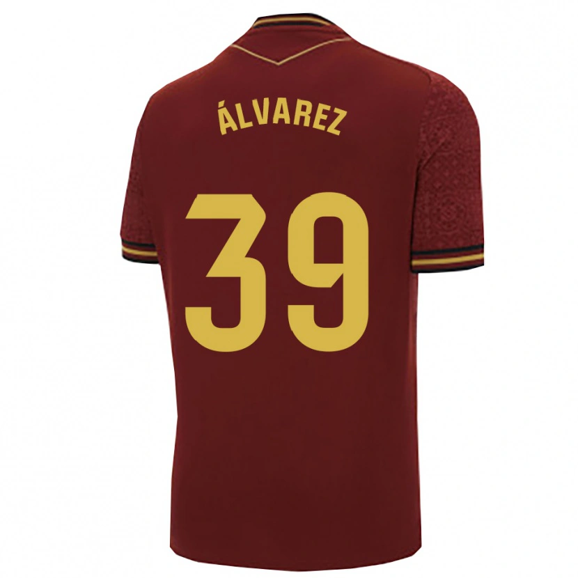 DanxenレディースIsmael Álvarez#39バーガンディ金アウェイシャツ2025/26ジャージーユニフォーム