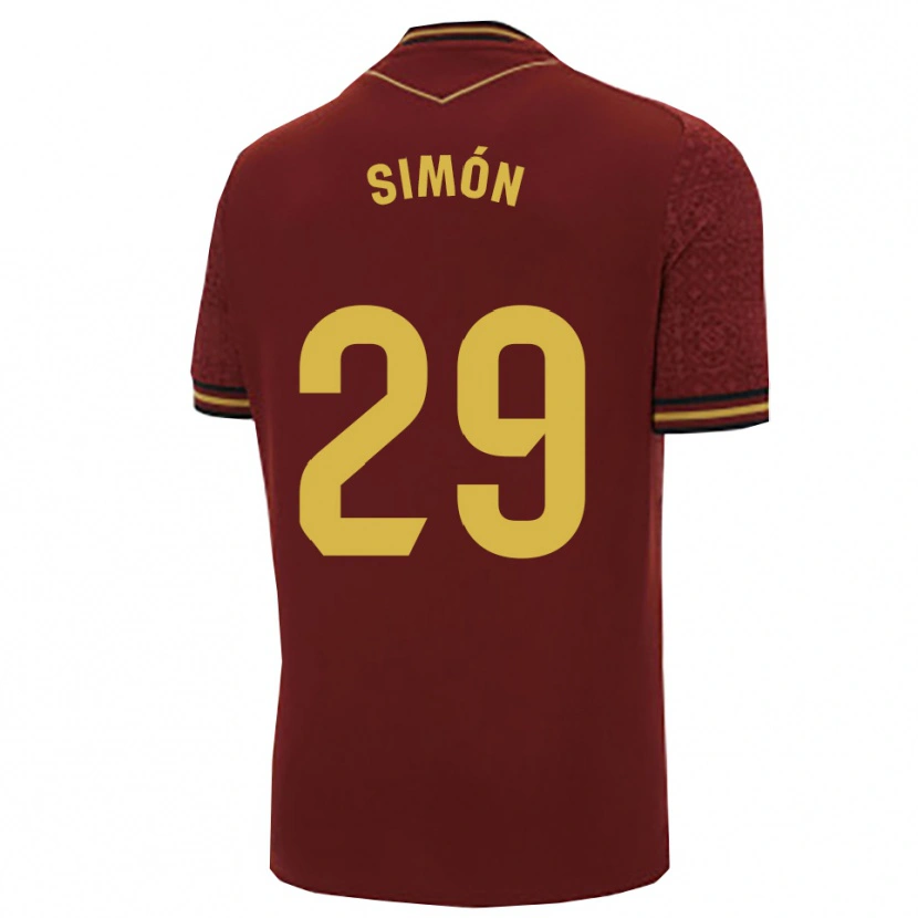 DanxenレディースLuis Simón#29バーガンディ金アウェイシャツ2025/26ジャージーユニフォーム