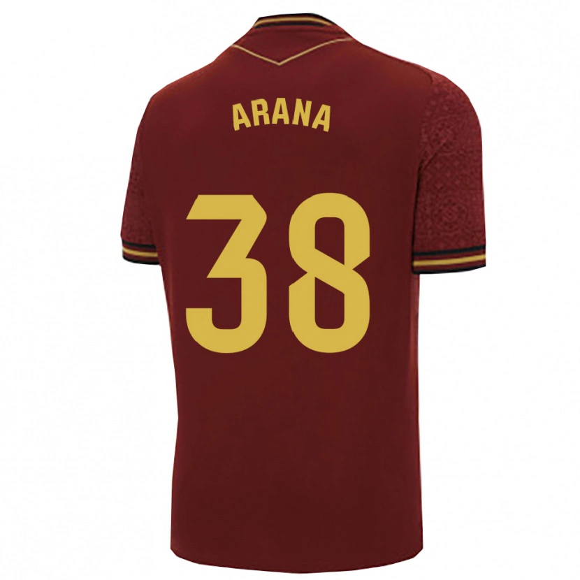 DanxenレディースPablo Arana#38バーガンディ金アウェイシャツ2025/26ジャージーユニフォーム
