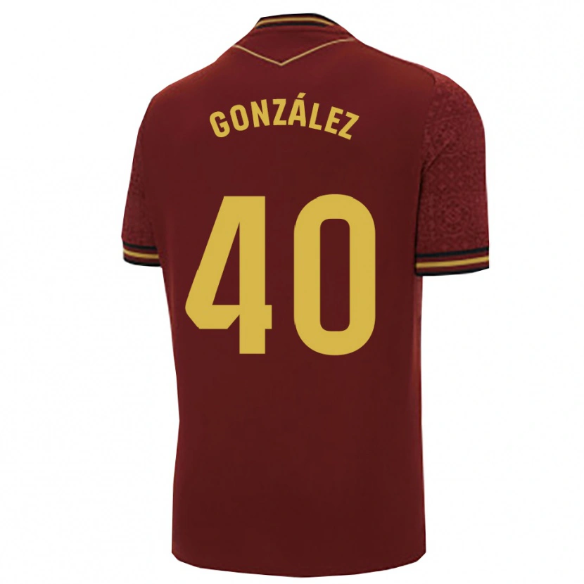 DanxenレディースJosé González#40バーガンディ金アウェイシャツ2025/26ジャージーユニフォーム