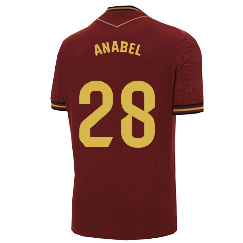 DanxenレディースAnabel Roman García#28バーガンディ金アウェイシャツ2025/26ジャージーユニフォーム