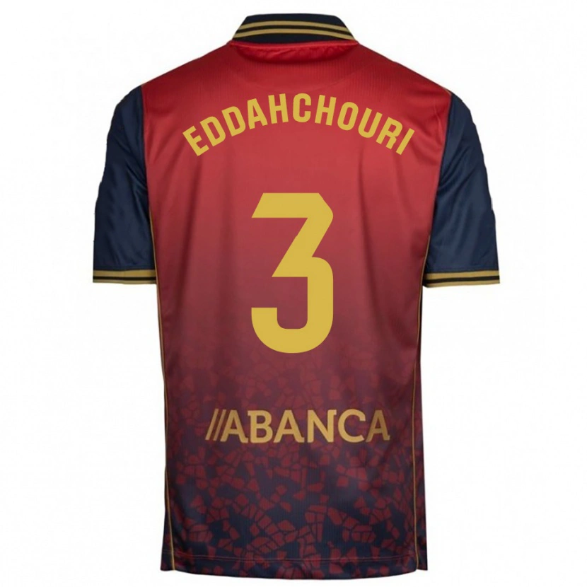 DanxenレディースZakaria Eddahchouri#3赤紺アウェイシャツ2025/26ジャージーユニフォーム