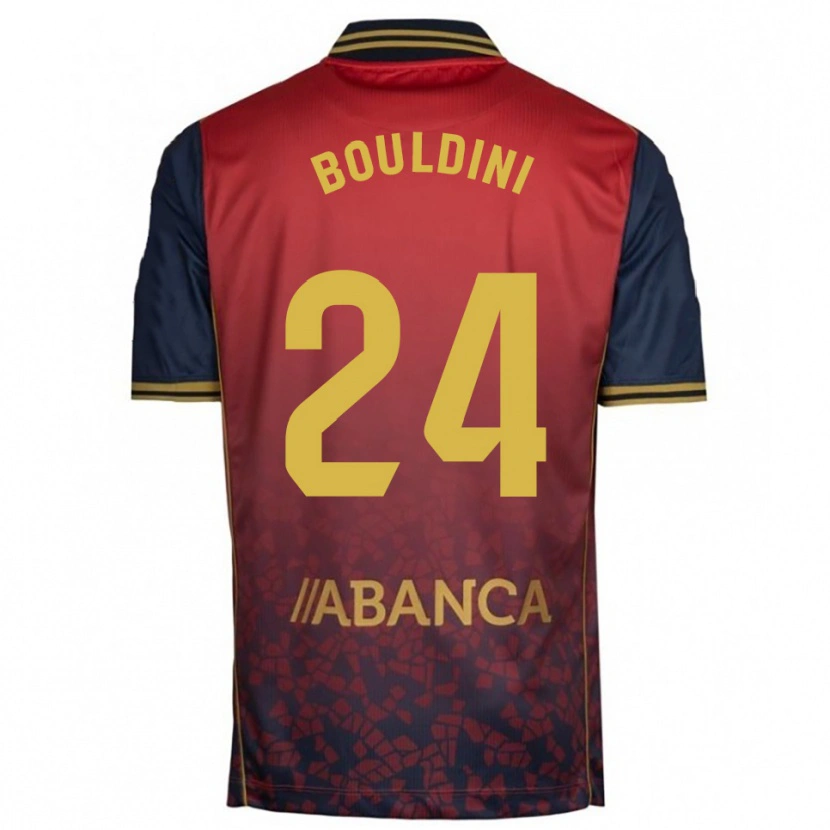 DanxenレディースMohamed Bouldini#24赤紺アウェイシャツ2025/26ジャージーユニフォーム