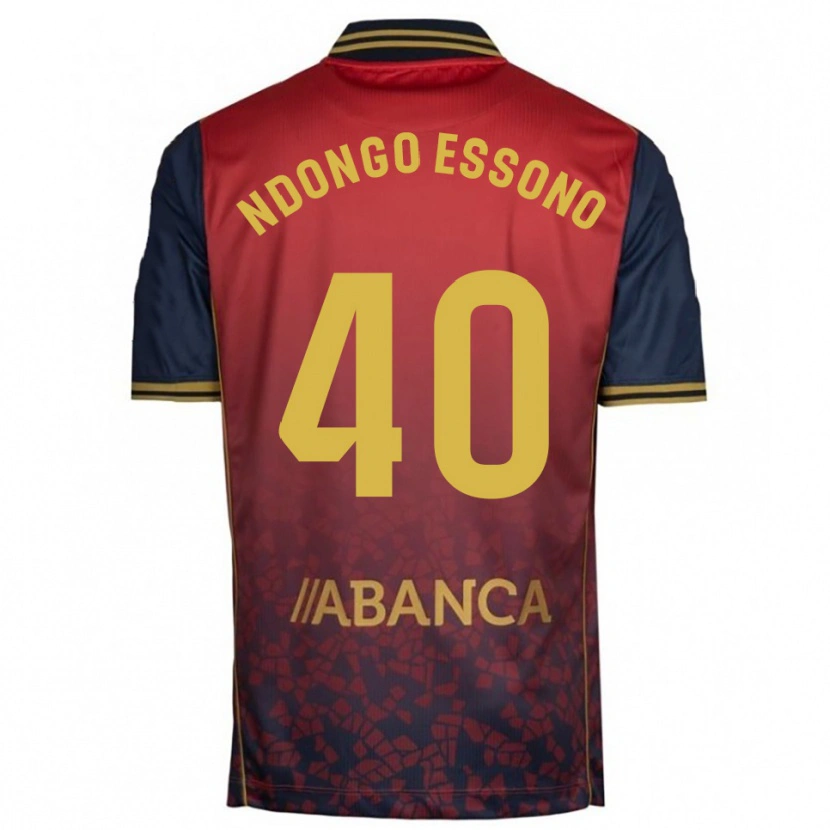 DanxenレディースRodrigue Essono#40赤紺アウェイシャツ2025/26ジャージーユニフォーム