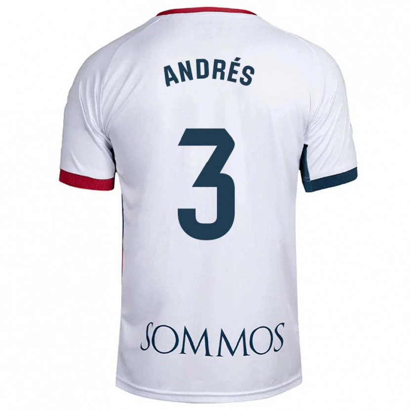 DanxenレディースJoel Andrés#3白赤アウェイシャツ2025/26ジャージーユニフォーム