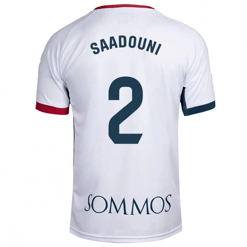 DanxenレディースMohammed Saadouni#2白赤アウェイシャツ2025/26ジャージーユニフォーム