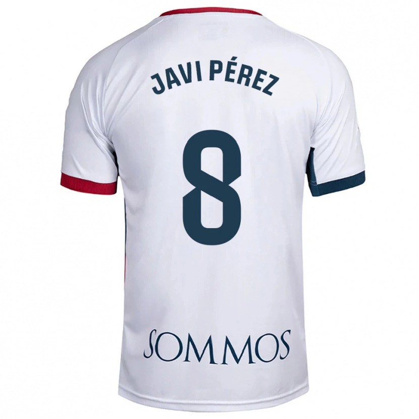 DanxenレディースJavi Pérez#8白赤アウェイシャツ2025/26ジャージーユニフォーム