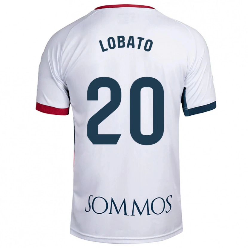 DanxenレディースGuillermo Lobato#20白赤アウェイシャツ2025/26ジャージーユニフォーム