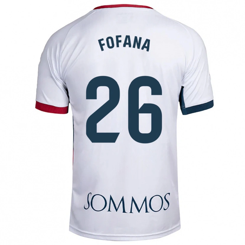 DanxenレディースTumani Fofana#26白赤アウェイシャツ2025/26ジャージーユニフォーム