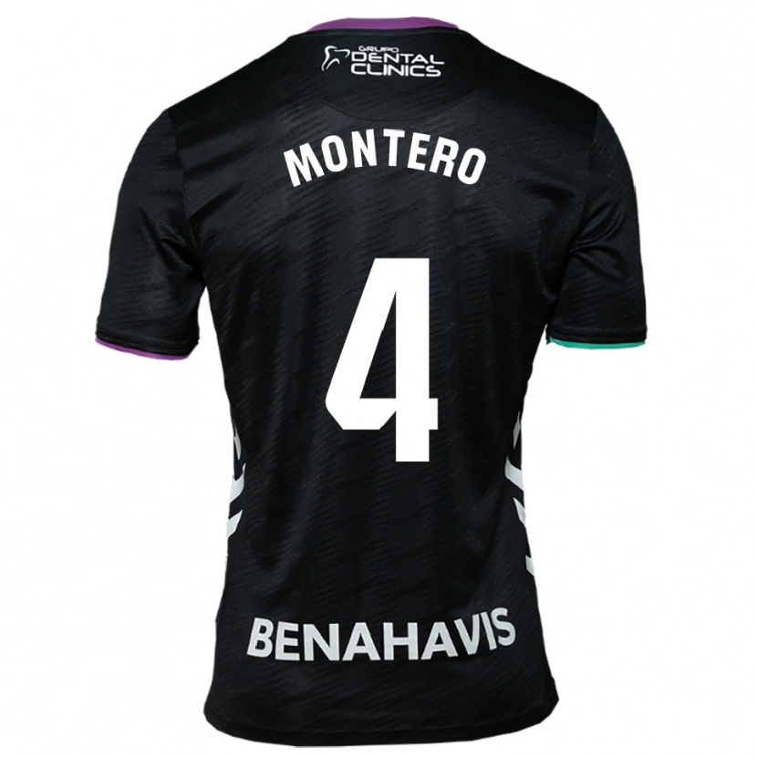 Danxenレディースフランシスコ・モンテーロ#4黒紫緑アウェイシャツ2025/26ジャージーユニフォーム