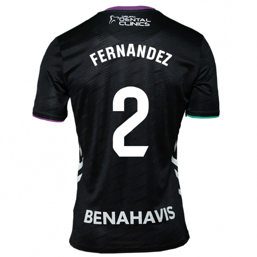 DanxenレディースAron Neqach Fernández#2黒紫緑アウェイシャツ2025/26ジャージーユニフォーム