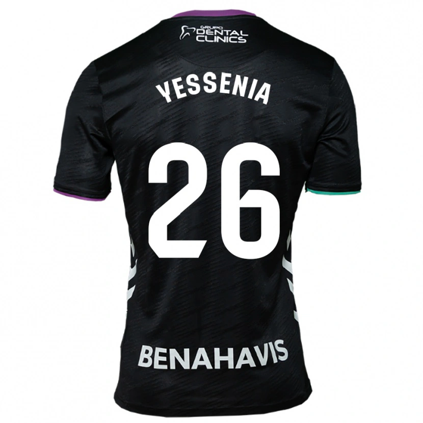 DanxenレディースYessenia Alcaide Martin#26黒紫緑アウェイシャツ2025/26ジャージーユニフォーム