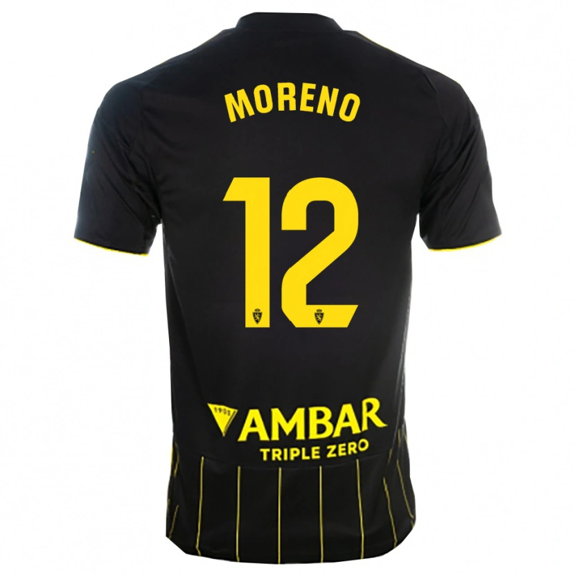 DanxenレディースEloy Moreno#12黒黄アウェイシャツ2025/26ジャージーユニフォーム
