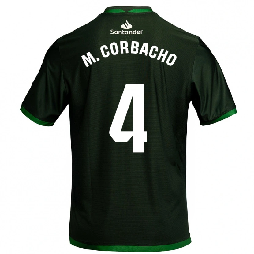 DanxenレディースMaría Corbacho Carrero#4濃緑アウェイシャツ2025/26ジャージーユニフォーム