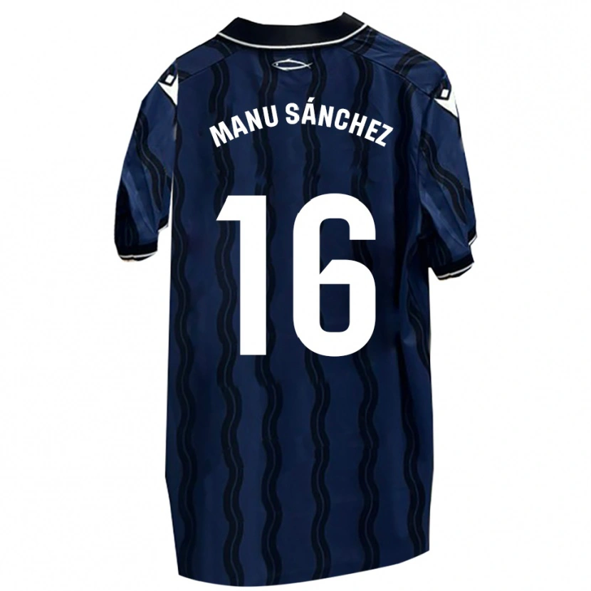 DanxenレディースManu Sánchez#16濃青黒アウェイシャツ2025/26ジャージーユニフォーム