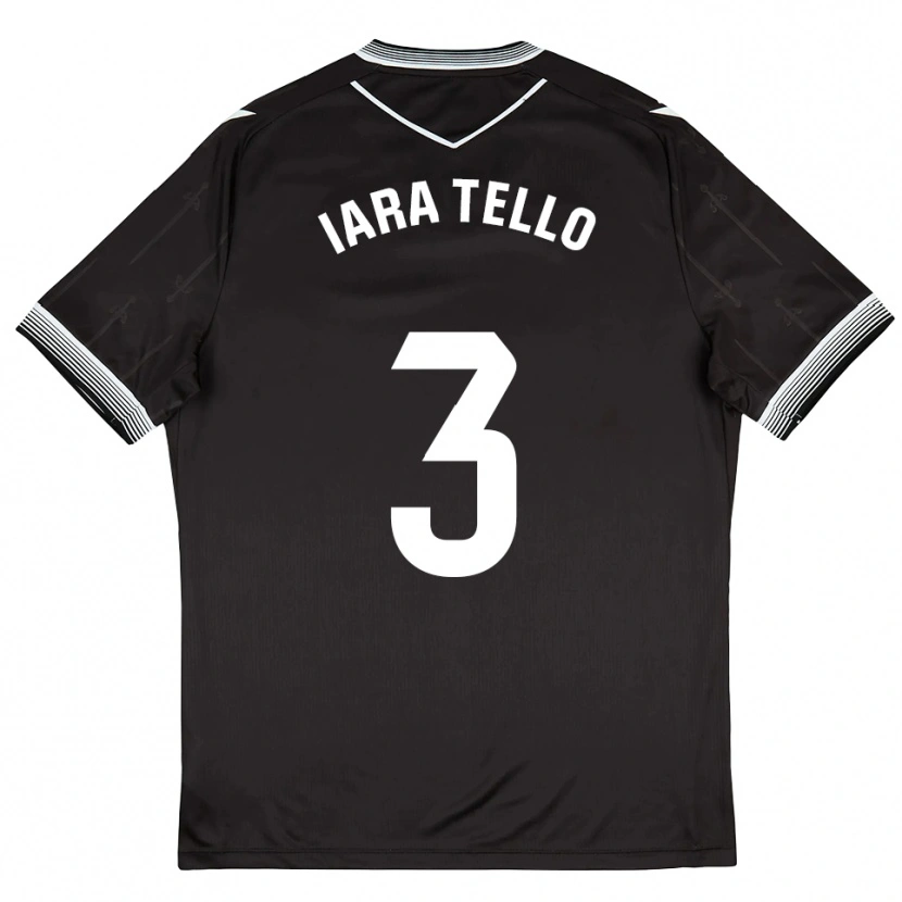 DanxenレディースIara Tello#3黒白アウェイシャツ2025/26ジャージーユニフォーム