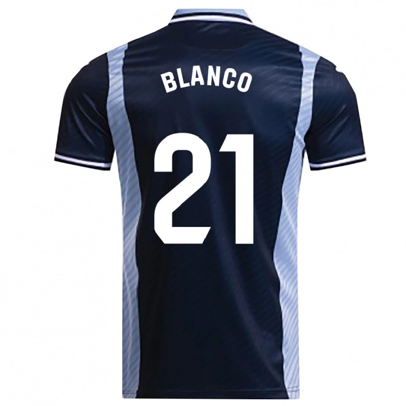 DanxenレディースVíctor Blanco#21紺空色アウェイシャツ2025/26ジャージーユニフォーム