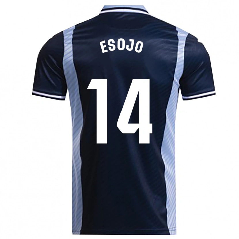 DanxenレディースMarta Esojo Serrano#14紺空色アウェイシャツ2025/26ジャージーユニフォーム