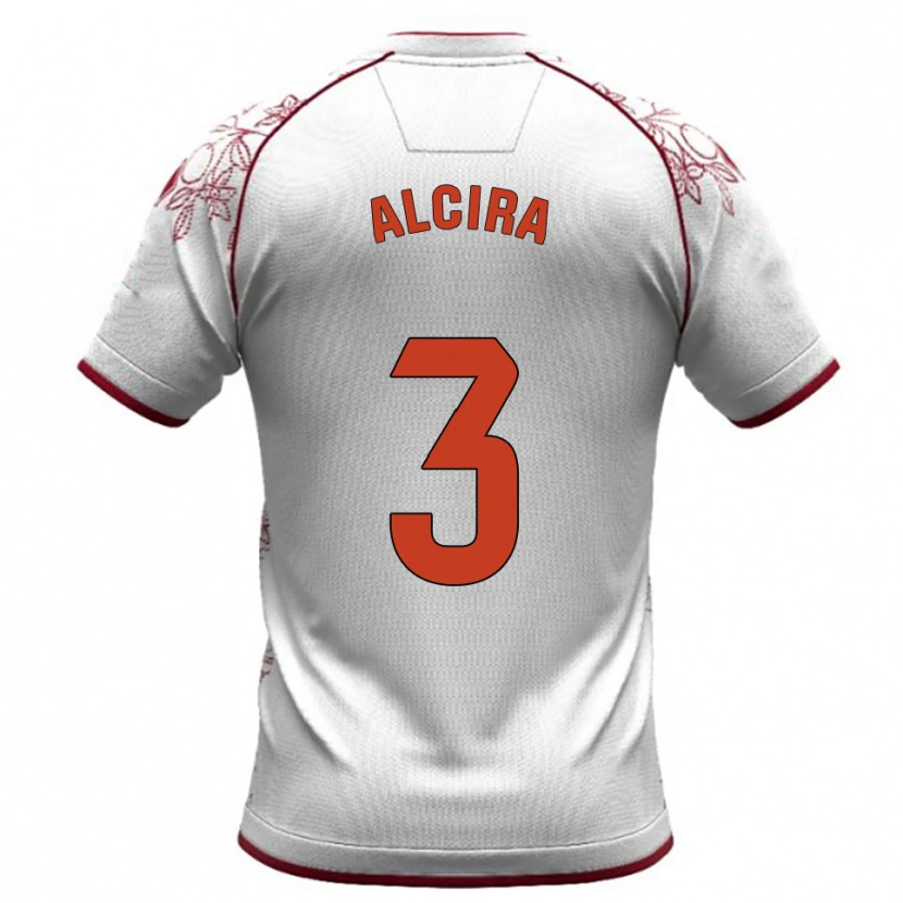 DanxenレディースÁlex Alcira#3白バーガンディアウェイシャツ2025/26ジャージーユニフォーム