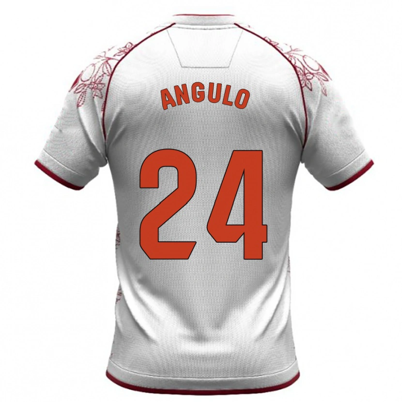 Danxenレディースイシドロ・アングロ・ビジャカーニャス#24白バーガンディアウェイシャツ2025/26ジャージーユニフォーム