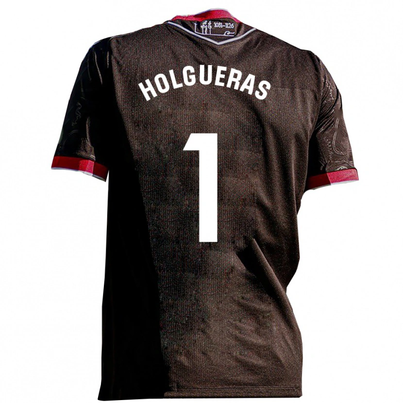 DanxenレディースJavi Holgueras#1黒赤アウェイシャツ2025/26ジャージーユニフォーム