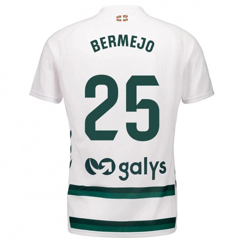 DanxenレディースJoseba Bermejo#25白緑アウェイシャツ2025/26ジャージーユニフォーム