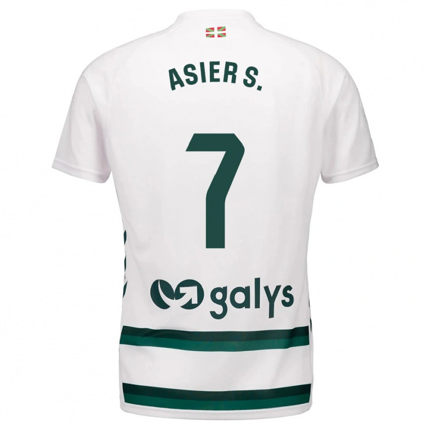 DanxenレディースAsier Sánchez#7白緑アウェイシャツ2025/26ジャージーユニフォーム