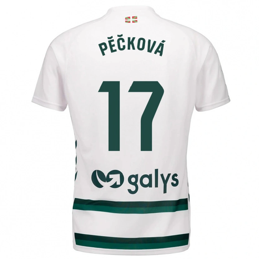DanxenレディースAlena Pěčková#17白緑アウェイシャツ2025/26ジャージーユニフォーム
