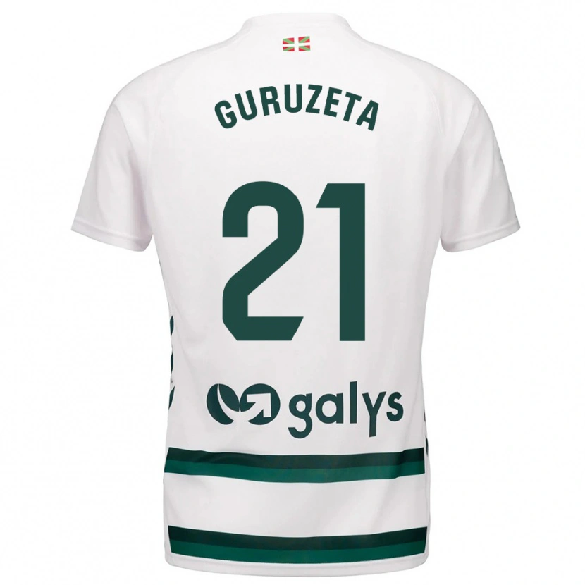 DanxenレディースJon Guruzeta#21白緑アウェイシャツ2025/26ジャージーユニフォーム
