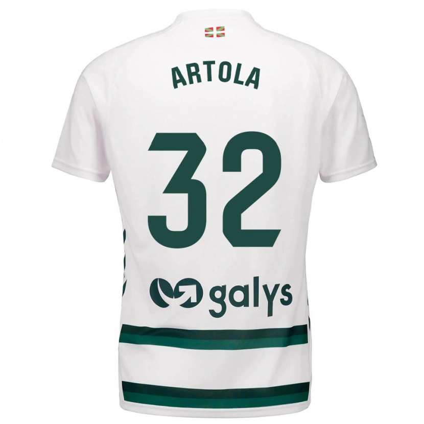 DanxenレディースIurgi Artola#32白緑アウェイシャツ2025/26ジャージーユニフォーム