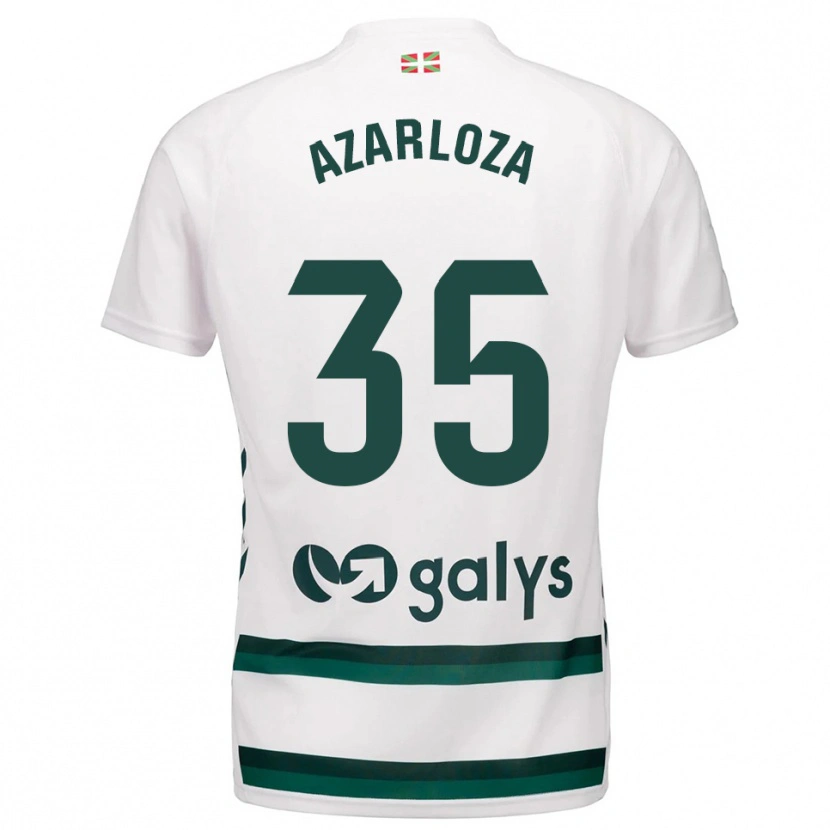 DanxenレディースEneko Azarloza#35白緑アウェイシャツ2025/26ジャージーユニフォーム