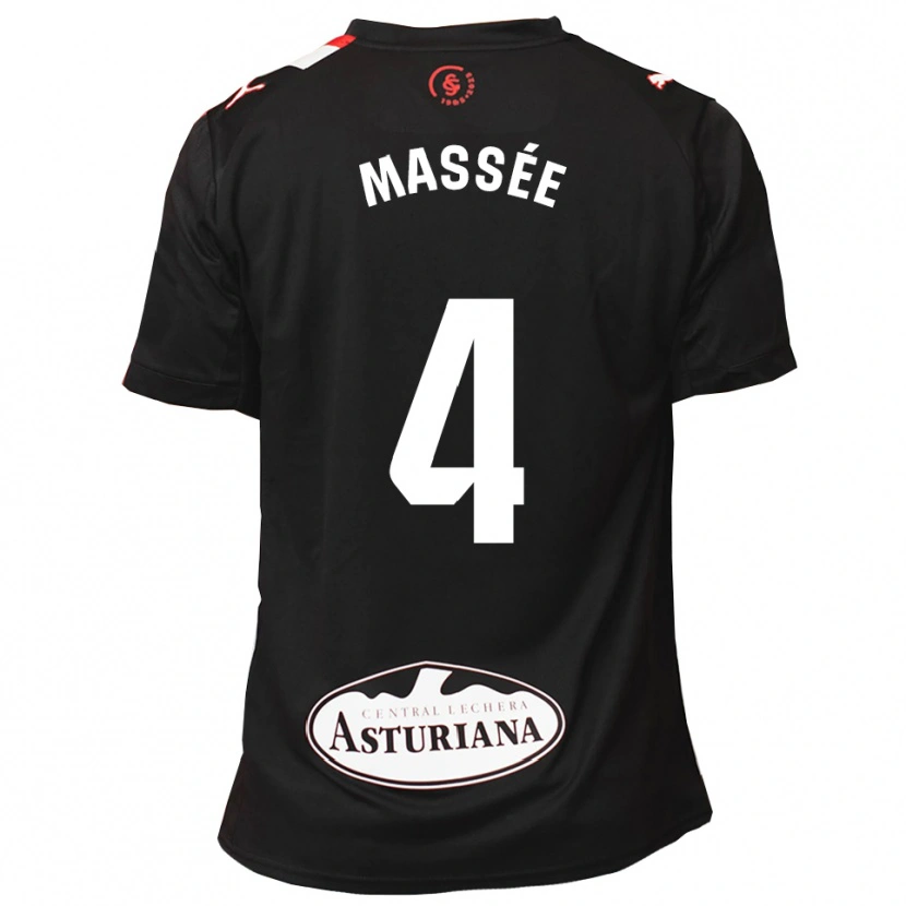 DanxenレディースGibril Massée#4黒白アウェイシャツ2025/26ジャージーユニフォーム