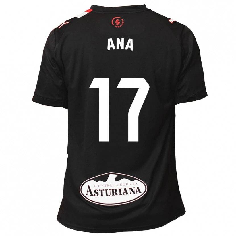 DanxenレディースAna Gloria Campoamor Paredes#17黒白アウェイシャツ2025/26ジャージーユニフォーム