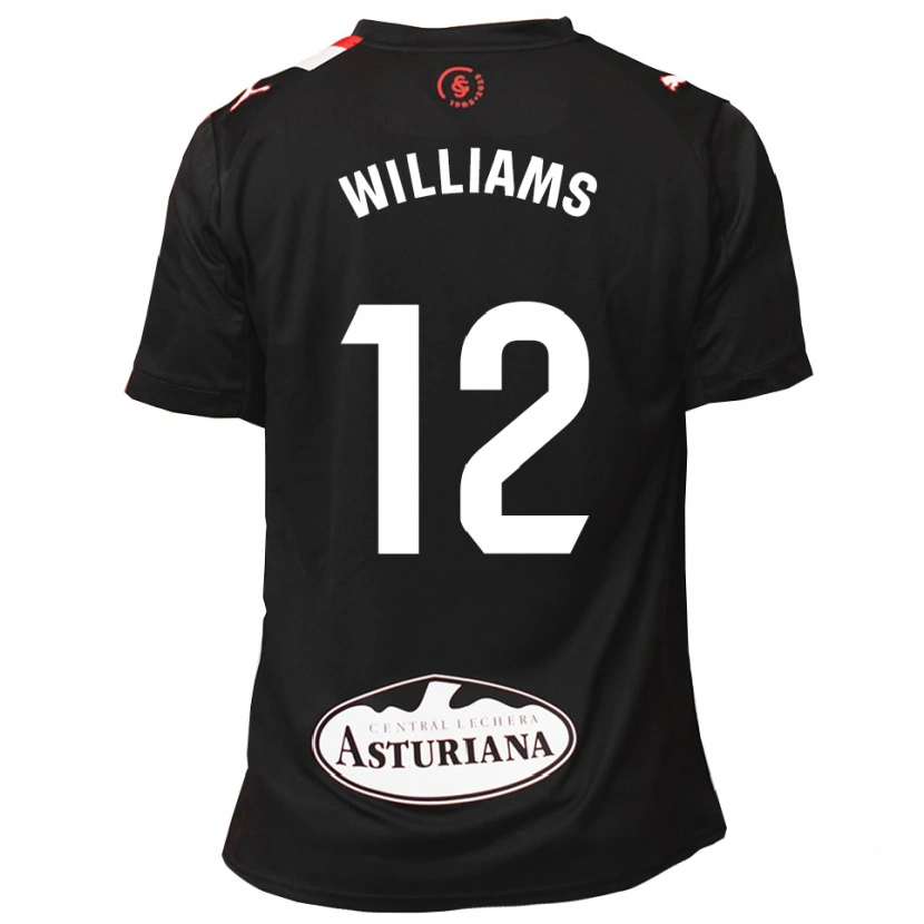 DanxenレディースAaron Williams#12黒白アウェイシャツ2025/26ジャージーユニフォーム