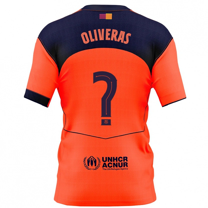 DanxenレディースRóbert Oliveras#0オレンジ紺サードユニフォームシャツ2025/26ジャージーユニフォーム