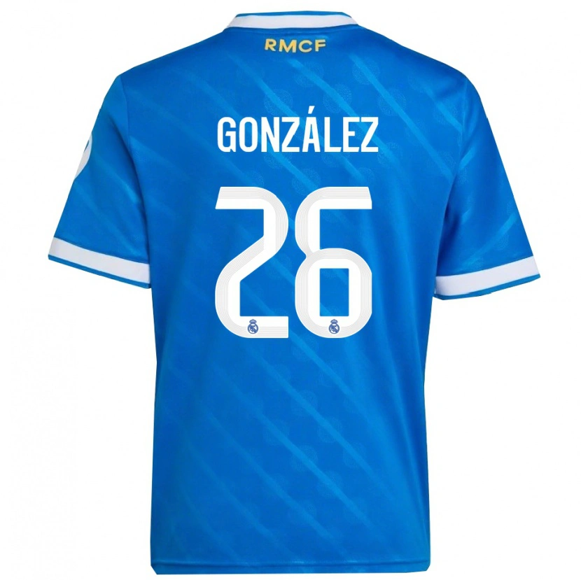 Danxenレディースフラン・ゴンサレス#26青白サードユニフォームシャツ2025/26ジャージーユニフォーム